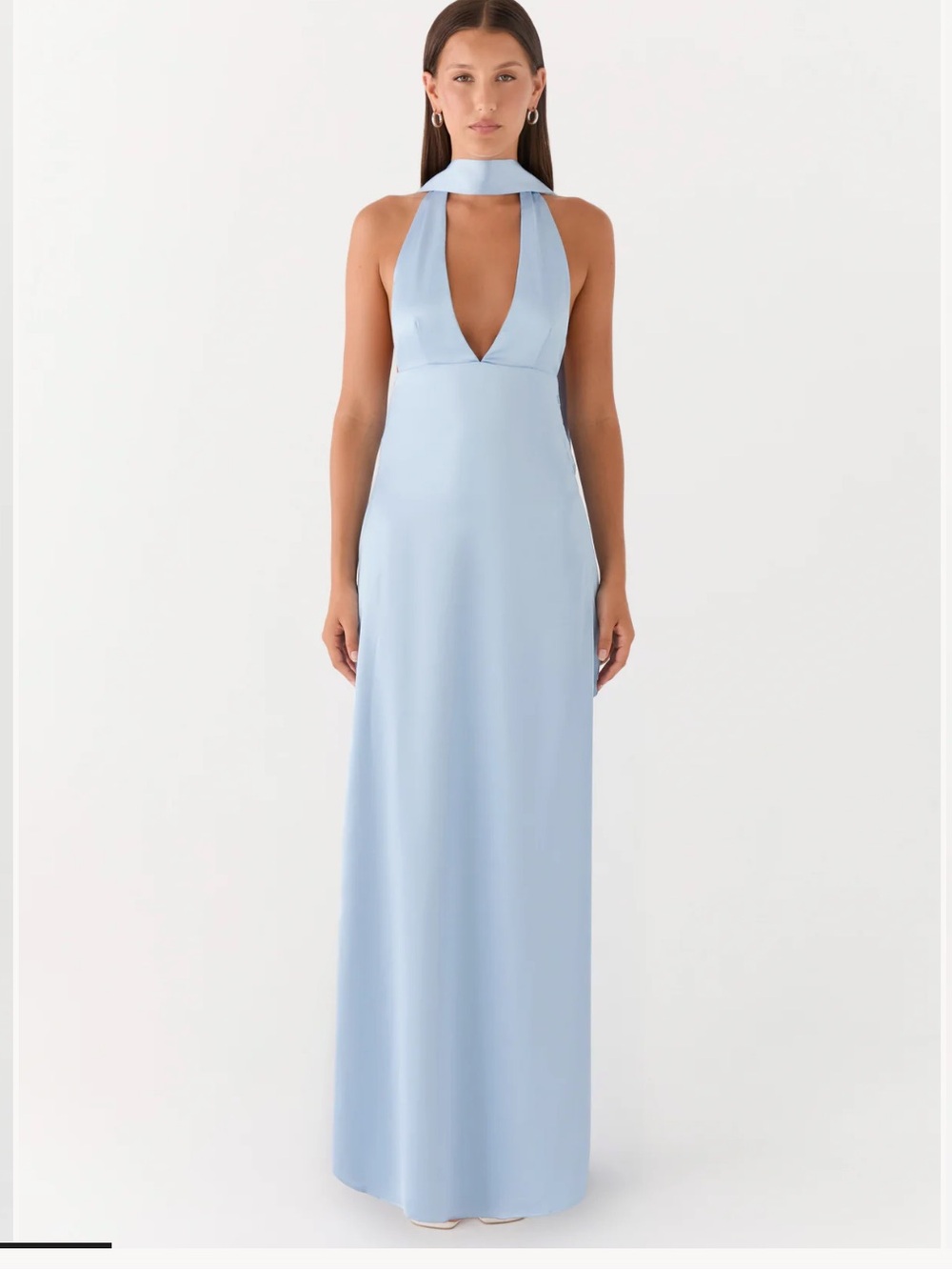 Peppermayo Alicia Satin Maxi | Baby Blue | 4